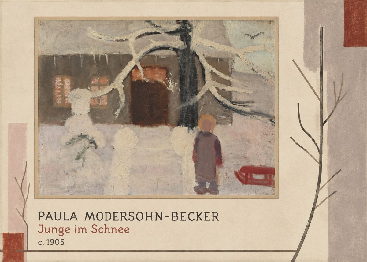 Paula Modersohn-Becker Junge Im Schnee No3 - Plakát