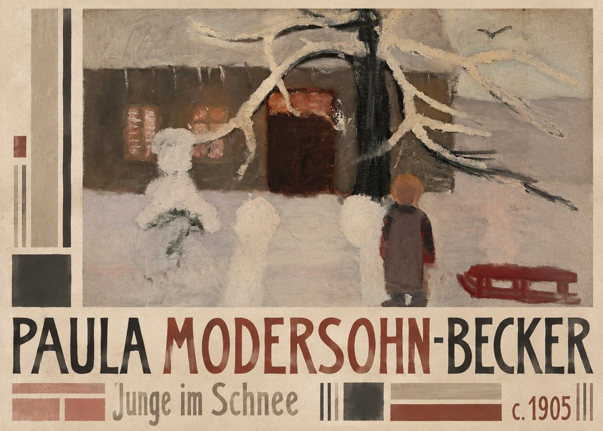 Paula Modersohn-Becker Junge Im Schnee No4 - Plakát