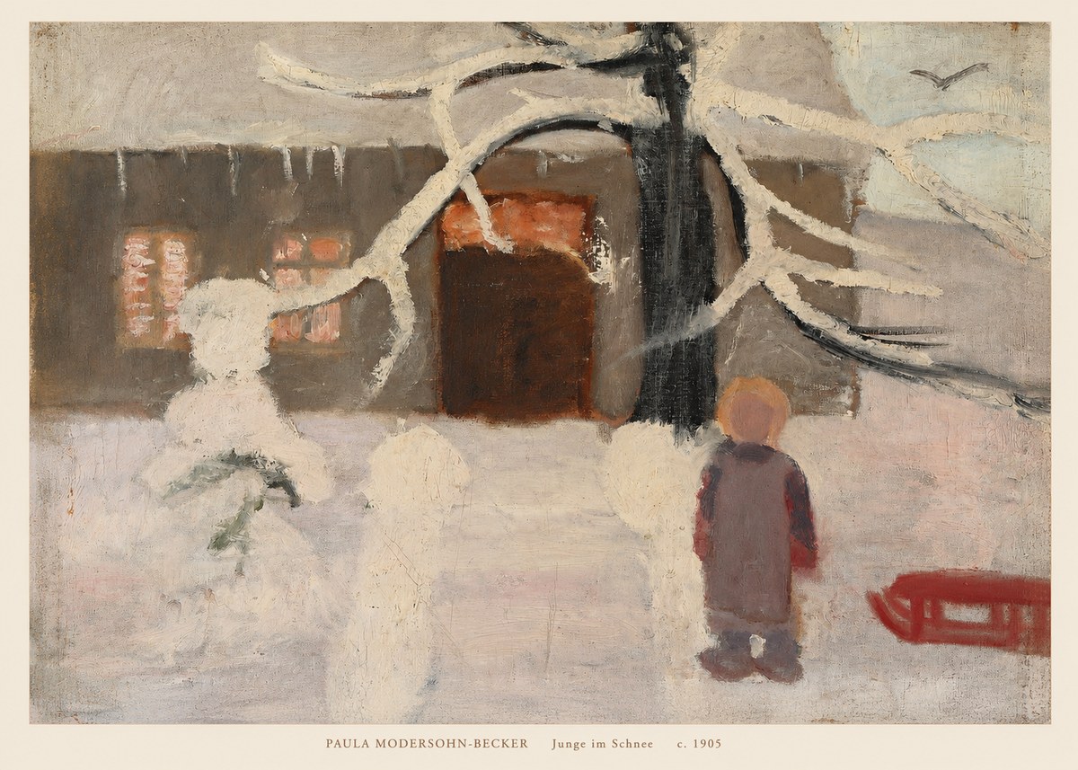 Paula Modersohn-Becker Junge Im Schnee No6 - Plakát