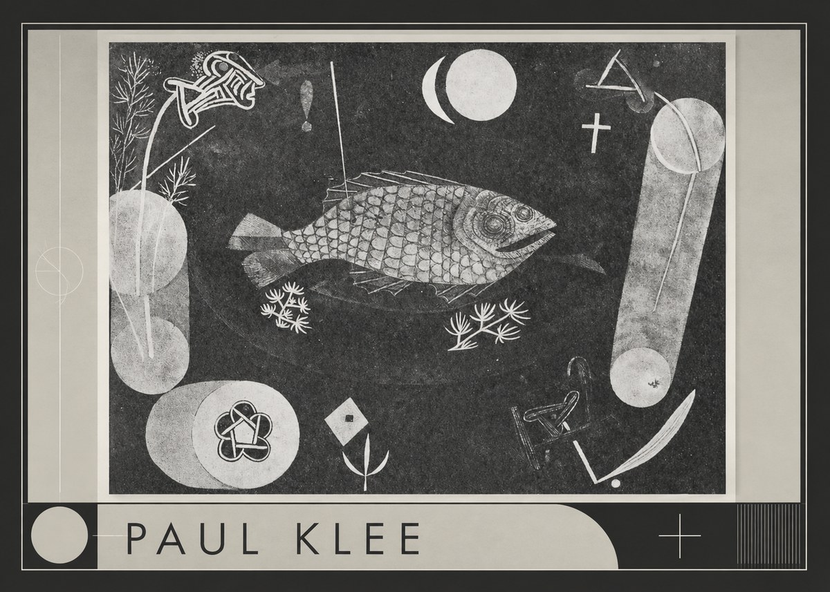 Paul Klee Abstract Fish No1 - Plakát