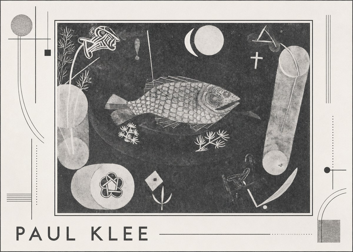 Paul Klee Abstract Fish No3 - Plakát