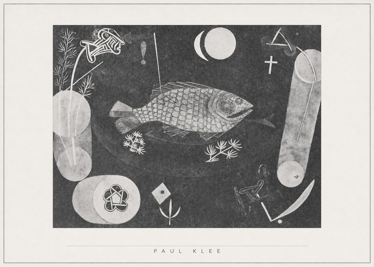 Paul Klee Abstract Fish No5 - Plakát