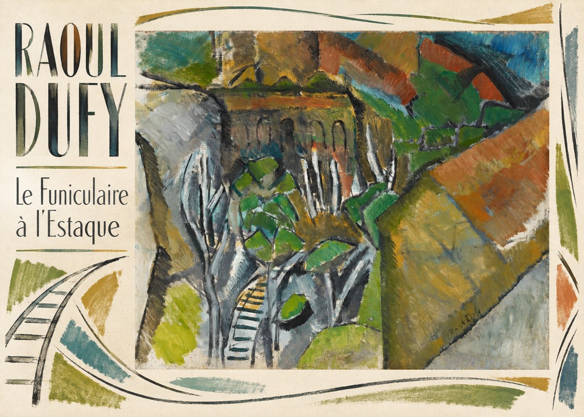 Raoul Dufy Le Funiculaire À L'estaque No3 - Plakát