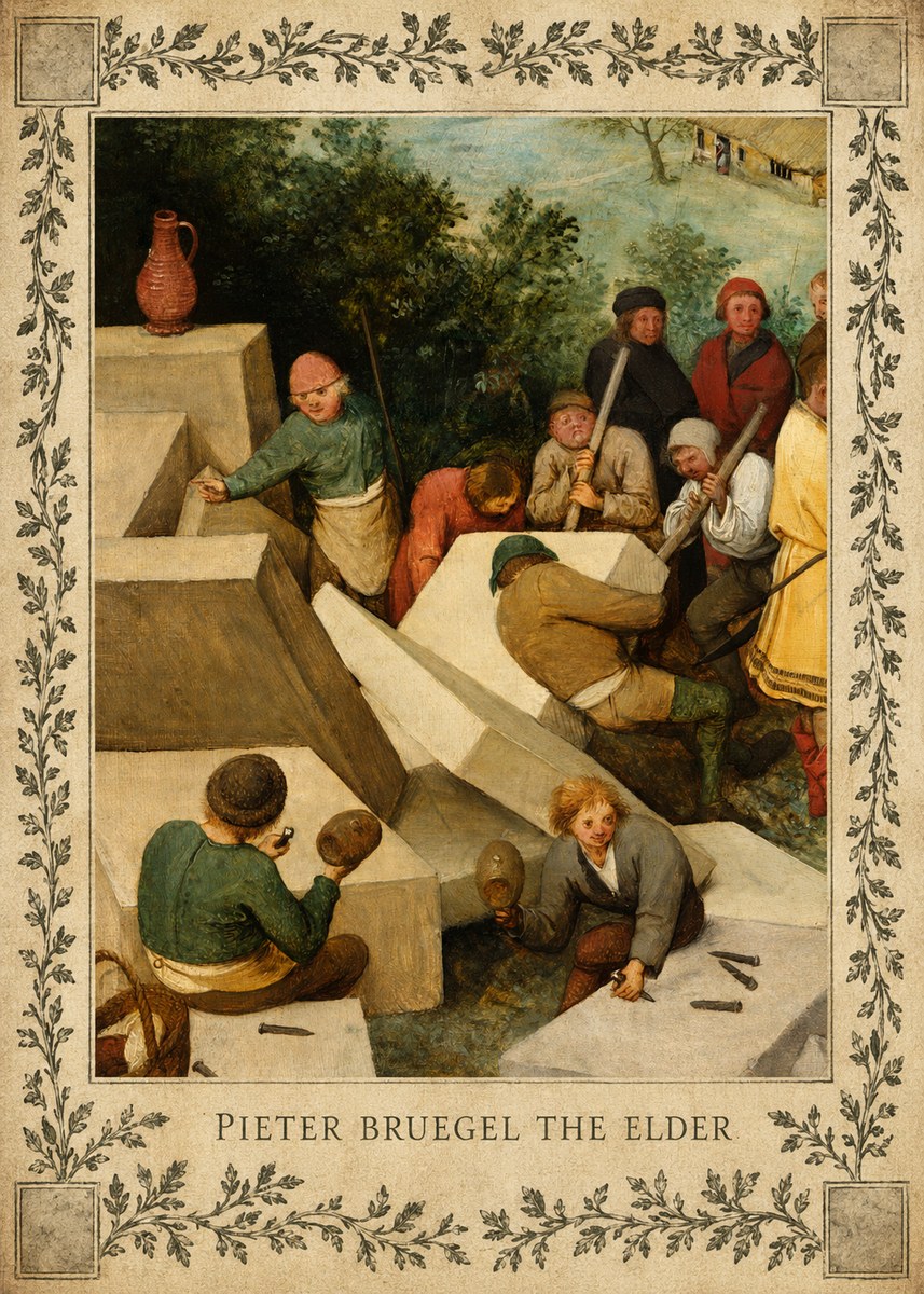 Pieter Bruegel The Tower of Babel V No3 - Plakát