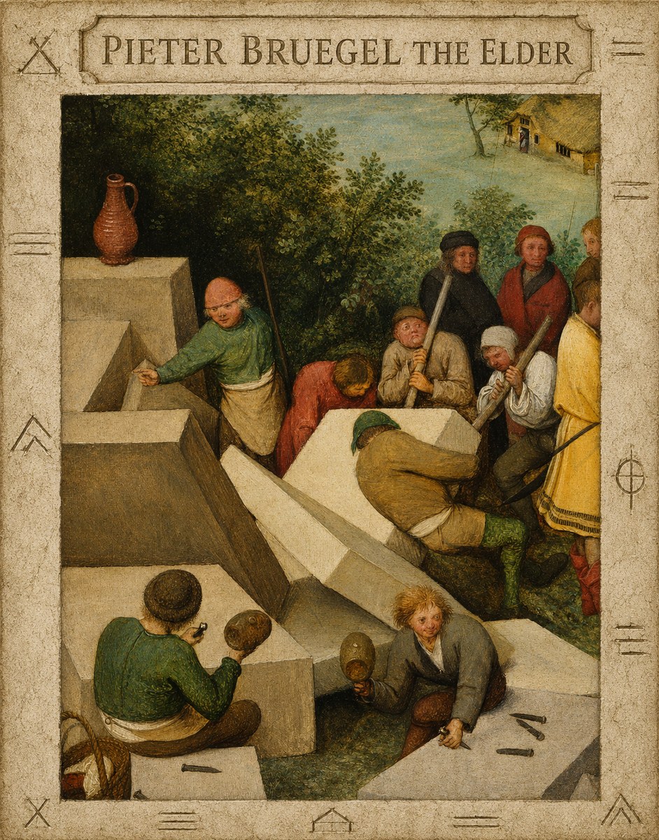 Pieter Bruegel The Tower of Babel V No5 - Plakát