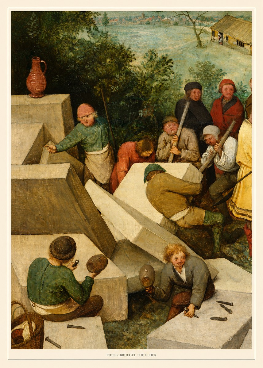 Pieter Bruegel The Tower of Babel V No6 - Plakát