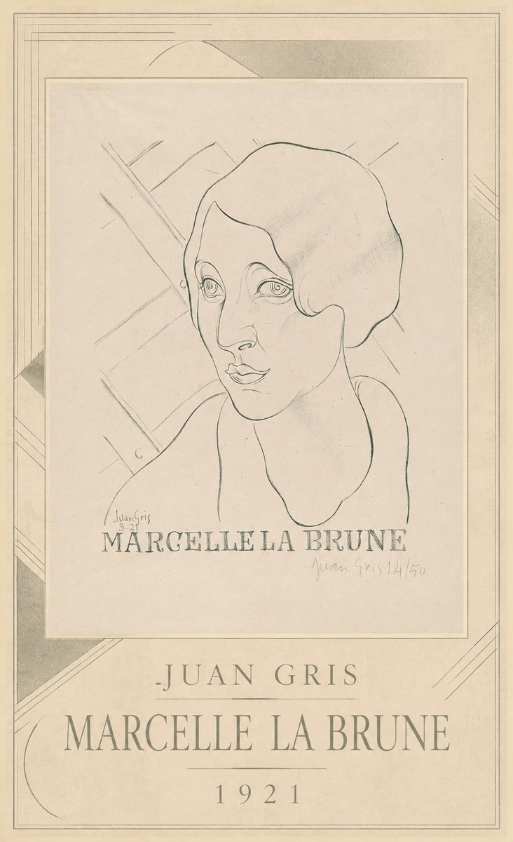 Juan Gris Marcelle La Brune II No3 - Plakát