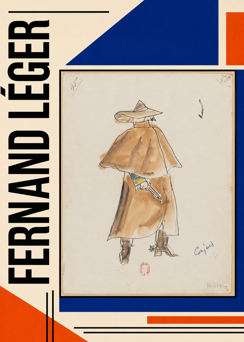 Fernand Léger Costume Design for Bolivar No2 - Plakát