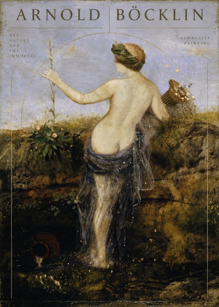 Arnold Böcklin Nymph in a Spring Forest No6 - Plakát