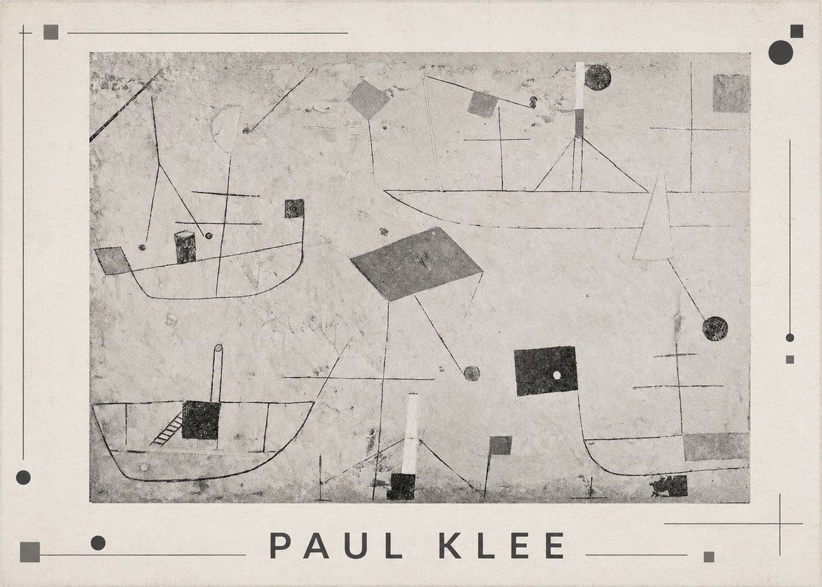 Paul Klee Seascape with Boats No1 - Plakát