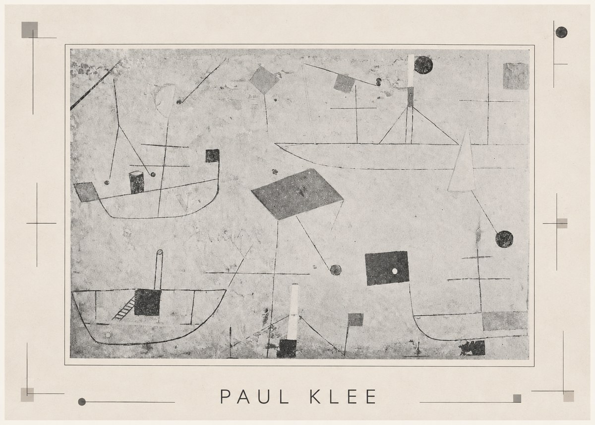 Paul Klee Seascape with Boats No3 - Plakát