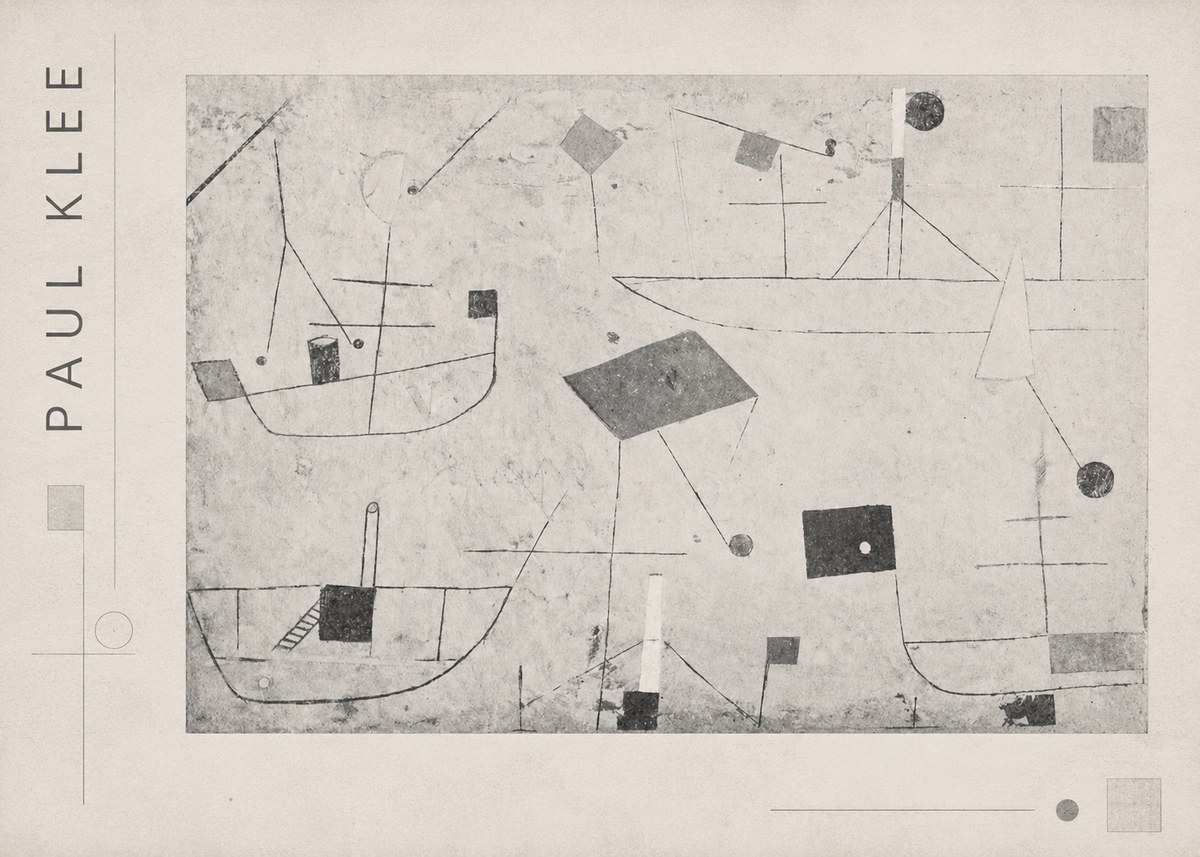 Paul Klee Seascape with Boats No4 - Plakát