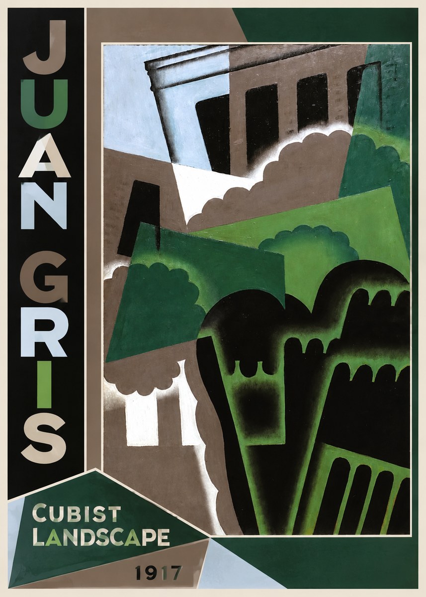 Juan Gris Cubist Landscape No2 - Plakát