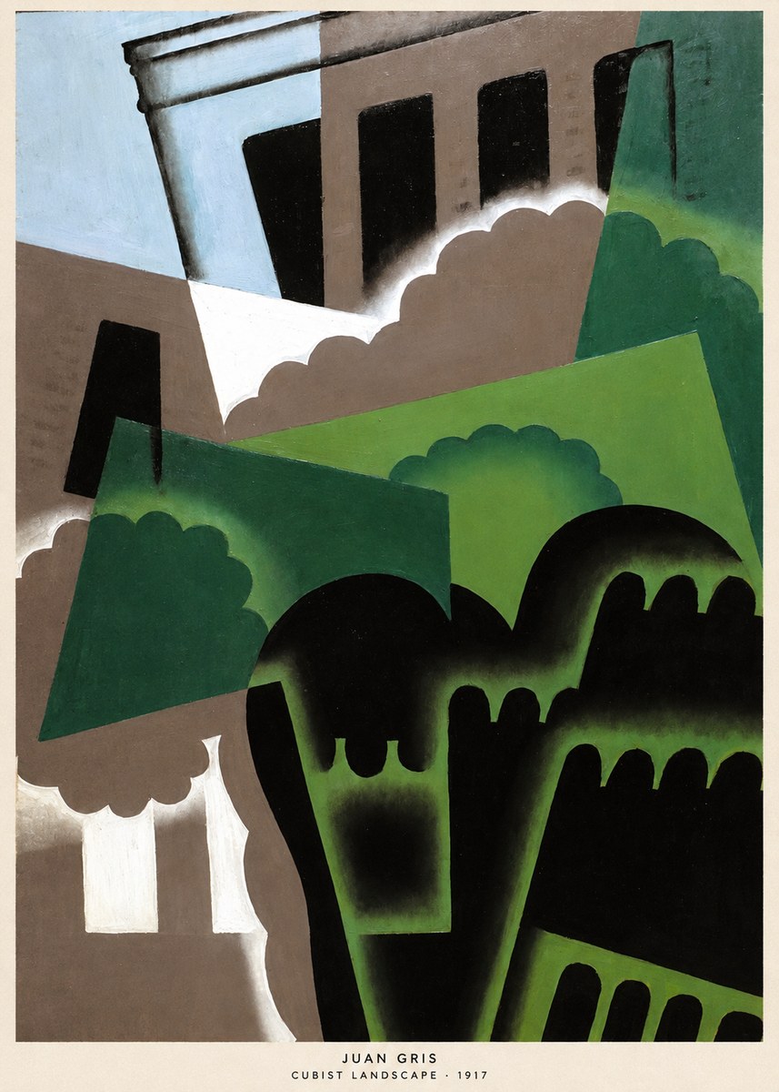 Juan Gris Cubist Landscape No6 - Plakát