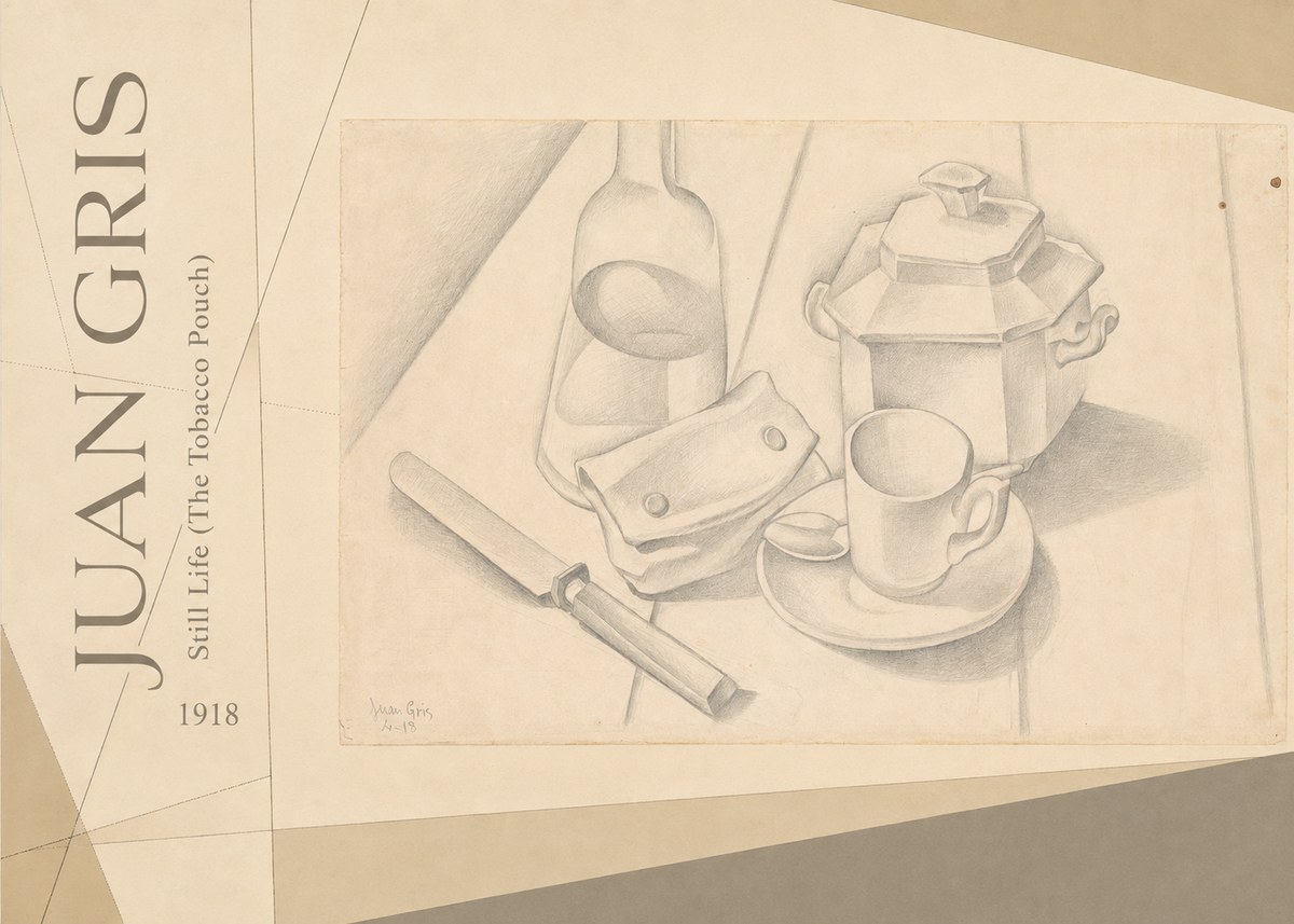 Juan Gris Still Life (the Tobacco Pouch) No5 - Plakát