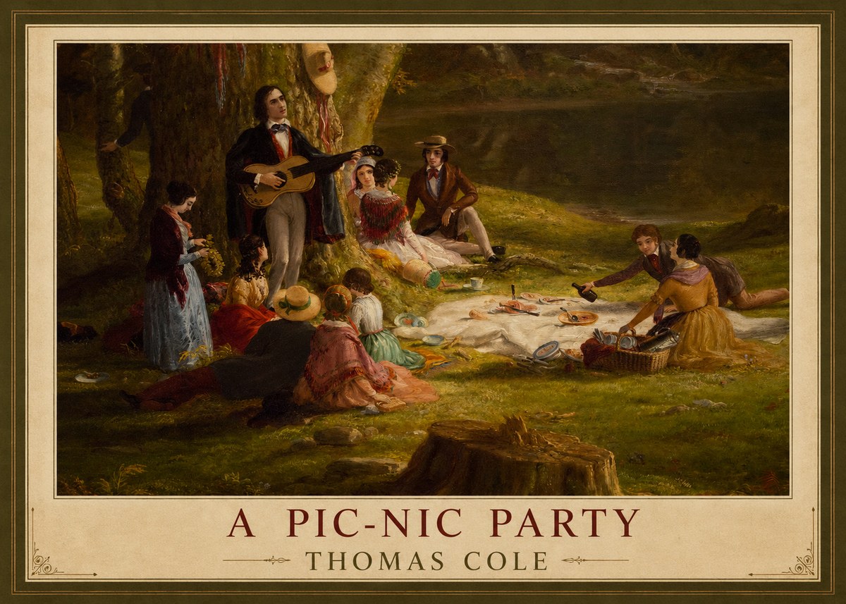 Thomas Cole A Pic-nic Party No2 - Plakát