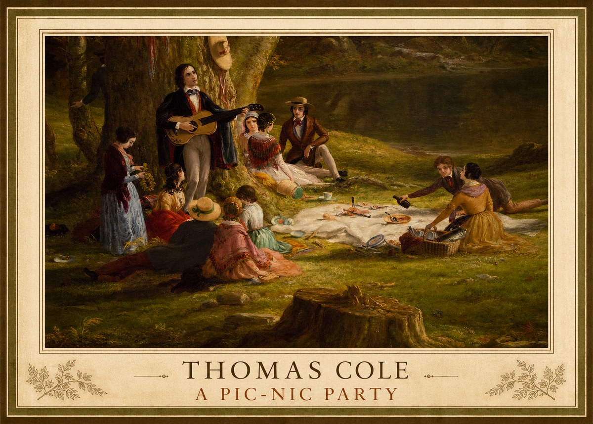 Thomas Cole A Pic-nic Party No4 - Plakát