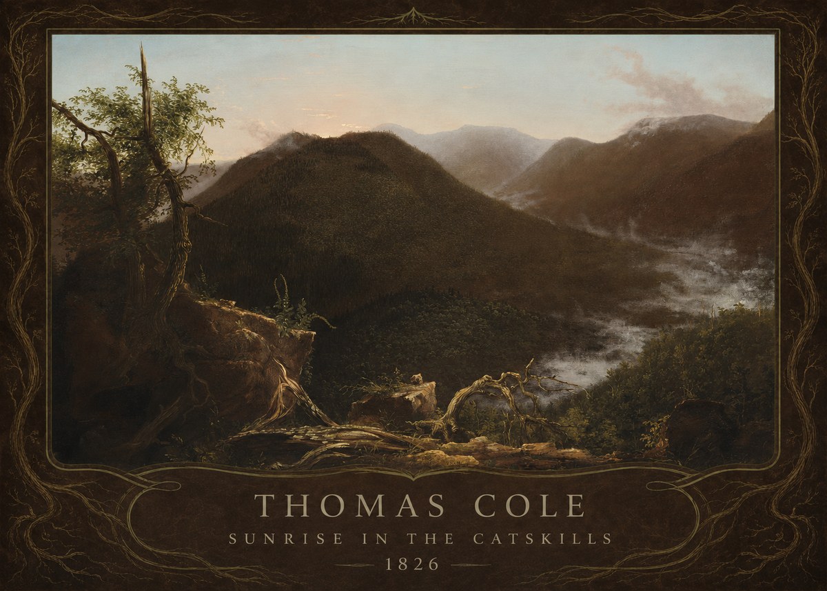 Thomas Cole Sunrise in the Catskills I No3 - Plakát