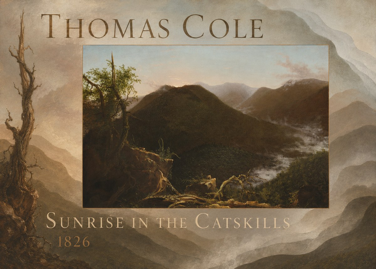 Thomas Cole Sunrise in the Catskills I No4 - Plakát