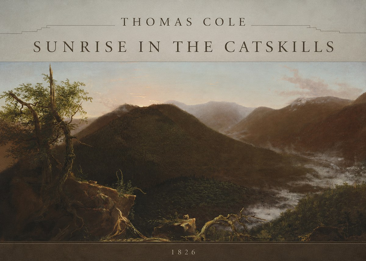 Thomas Cole Sunrise in the Catskills I No6 - Plakát