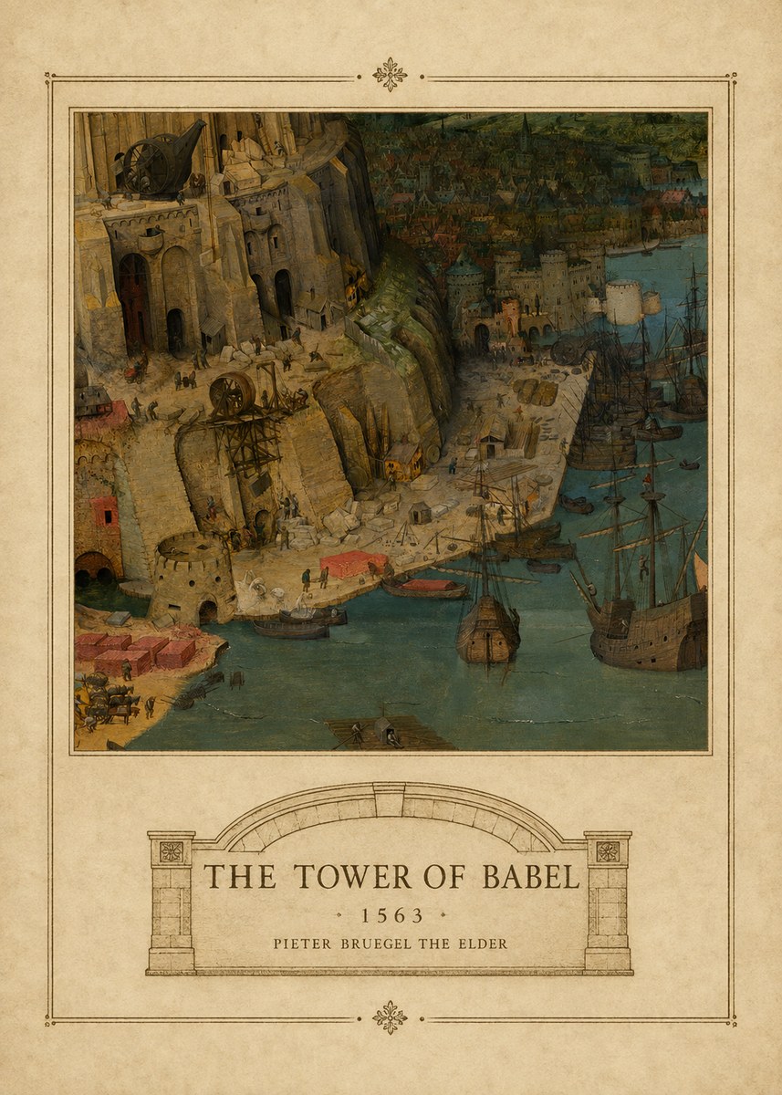 Pieter Bruegel The Tower of Babel VI No4 - Plakát