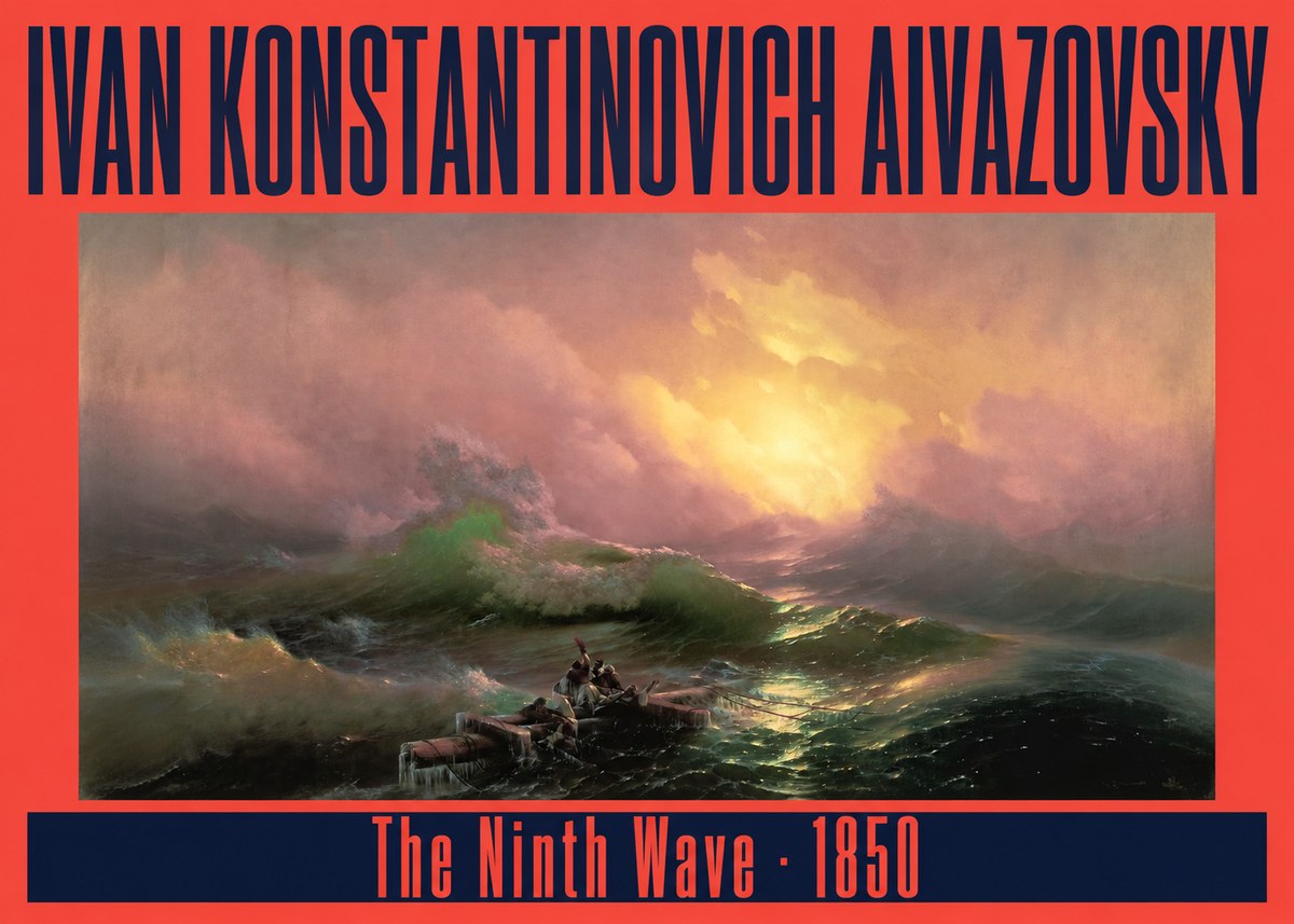 Ivan Konstantinovich Aivazovsky The Ninth Wave II No4 - Plakát