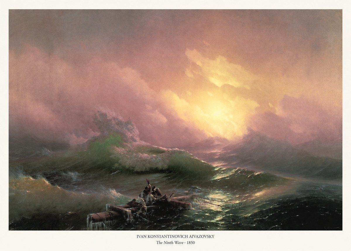 Ivan Konstantinovich Aivazovsky The Ninth Wave II No5 - Plakát