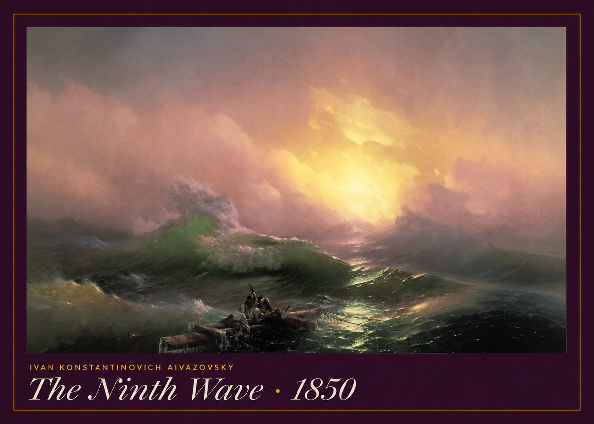 Ivan Konstantinovich Aivazovsky The Ninth Wave II No6 - Plakát