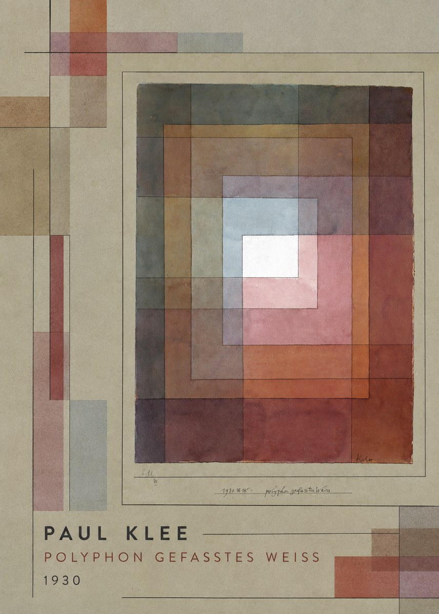 Paul Klee Polyphon Gefasstes Weiss No2 - Plakát