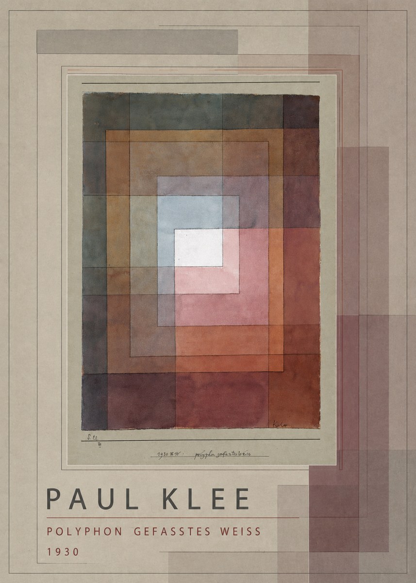 Paul Klee Polyphon Gefasstes Weiss No3 - Plakát