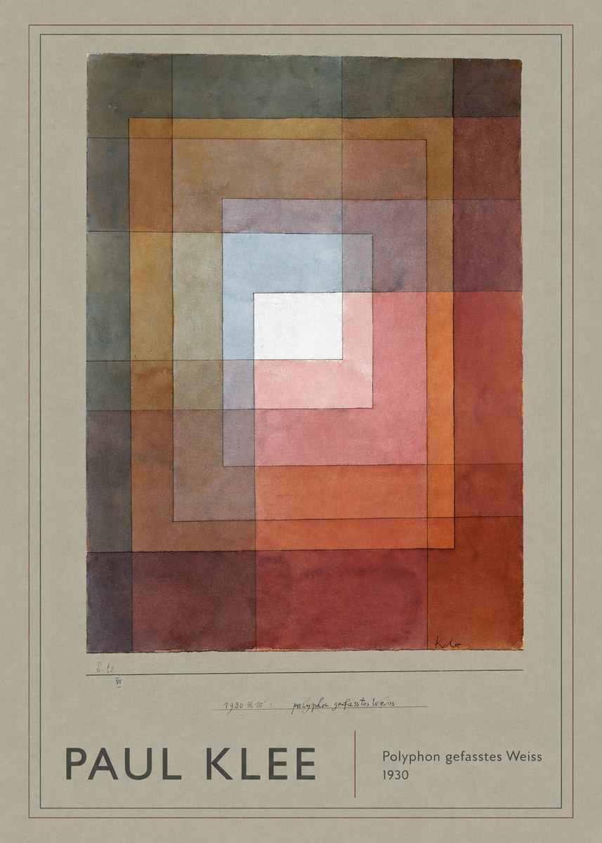 Paul Klee Polyphon Gefasstes Weiss No6 - Plakát