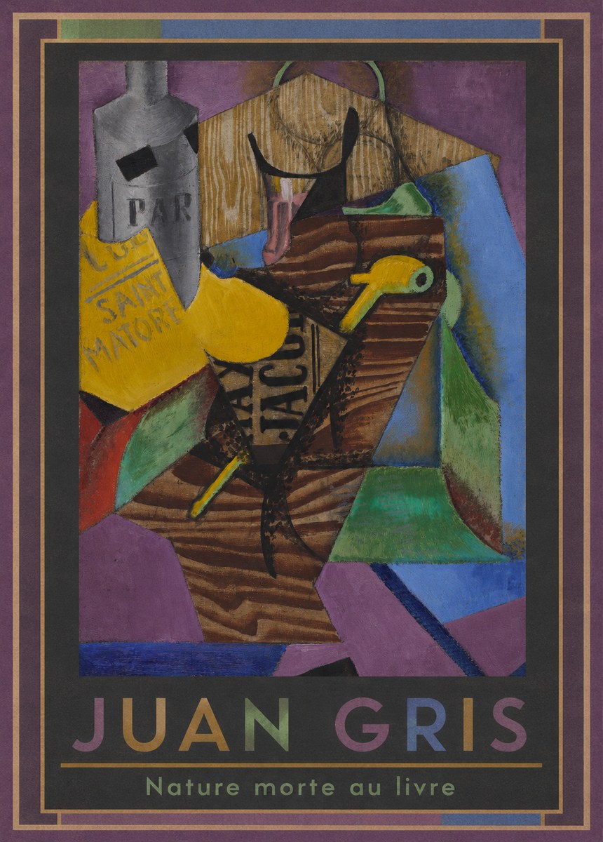 Juan Gris Nature Morte Au Livre No1 - Plakát