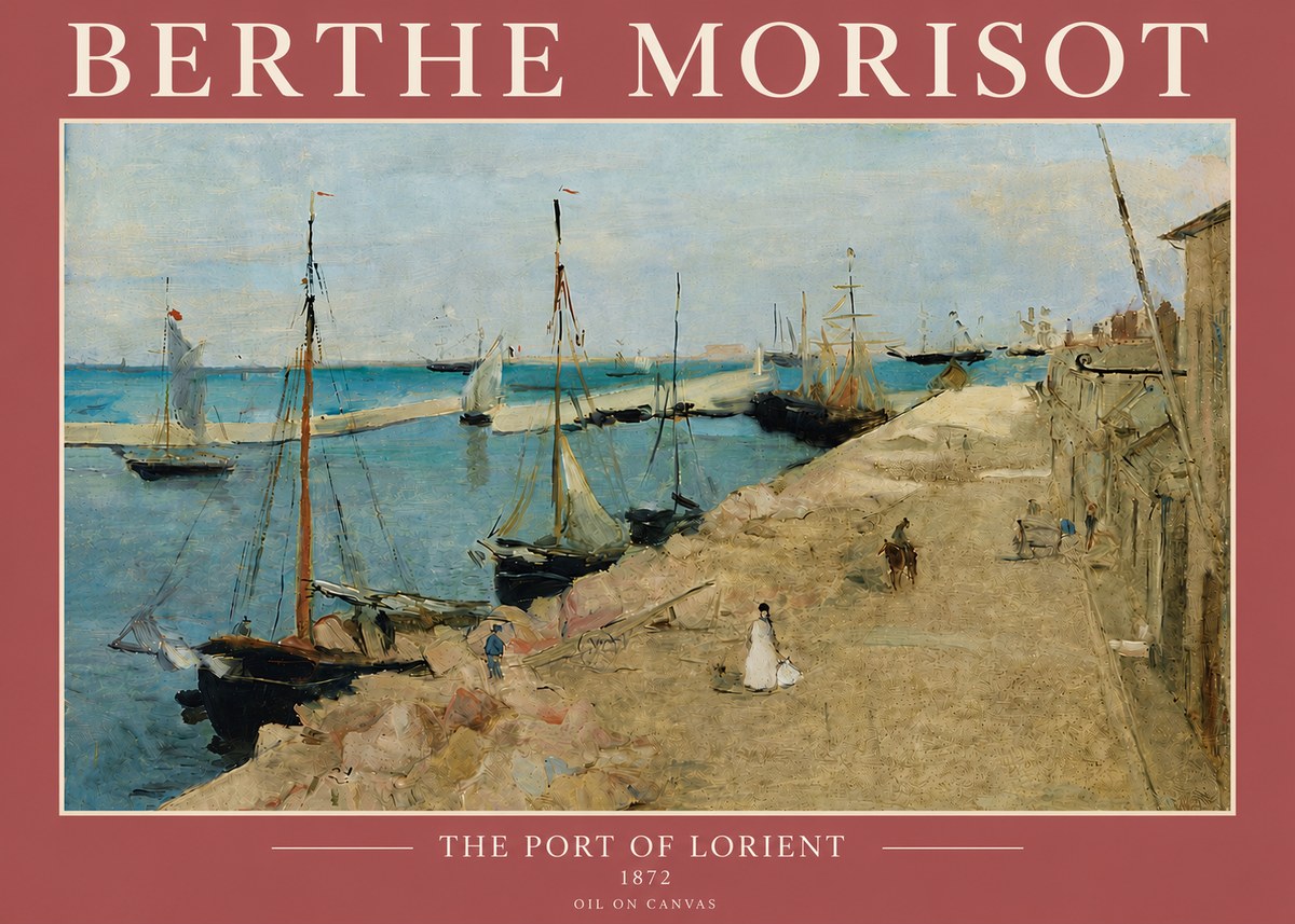 Berthe Morisot The Port of Lorient No5 - Plakát