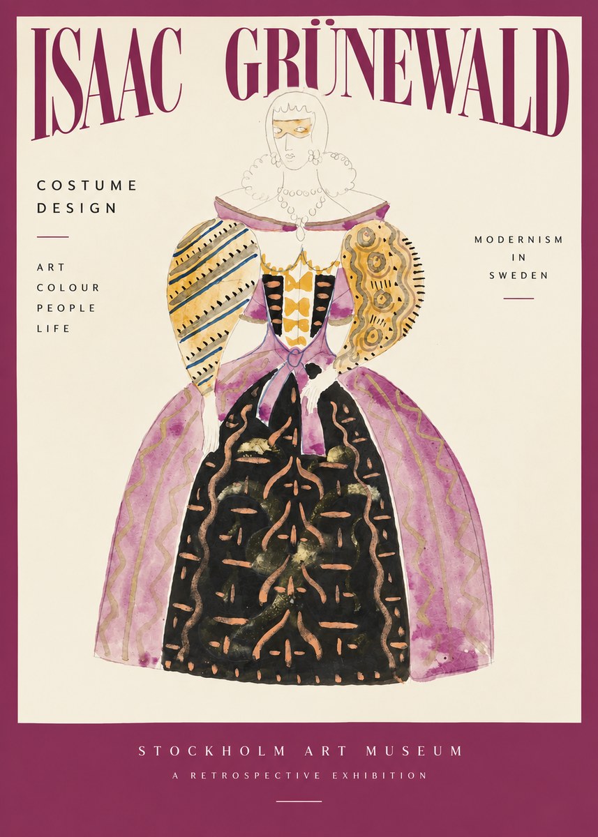 Isaac Grünewald Costume Design V No3 - Plakát