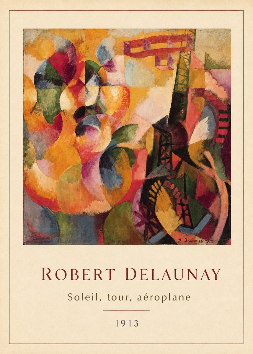 Robert Delaunay Soleil, Tour, Aéroplane No4 - Plakát