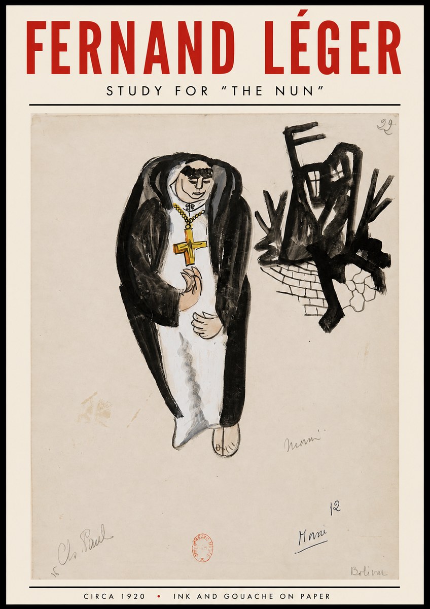 Fernand Léger Study for "the Nun" No2 - Plakát