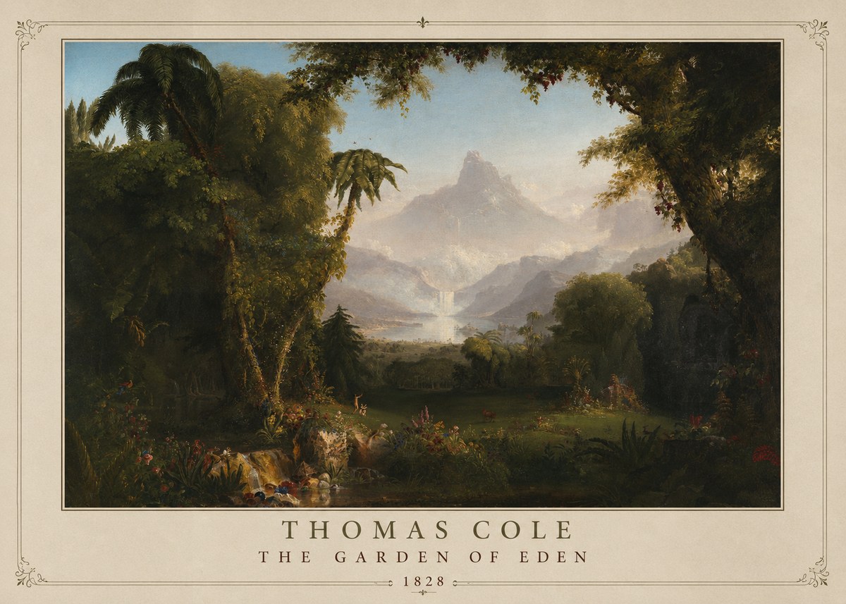 Thomas Cole The Garden of Eden I No1 - Plakát