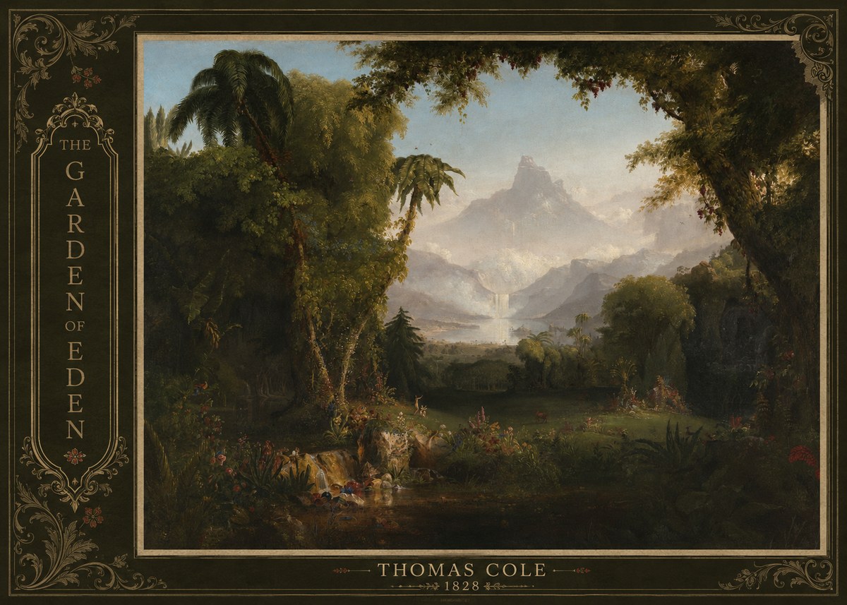 Thomas Cole The Garden of Eden I No2 - Plakát