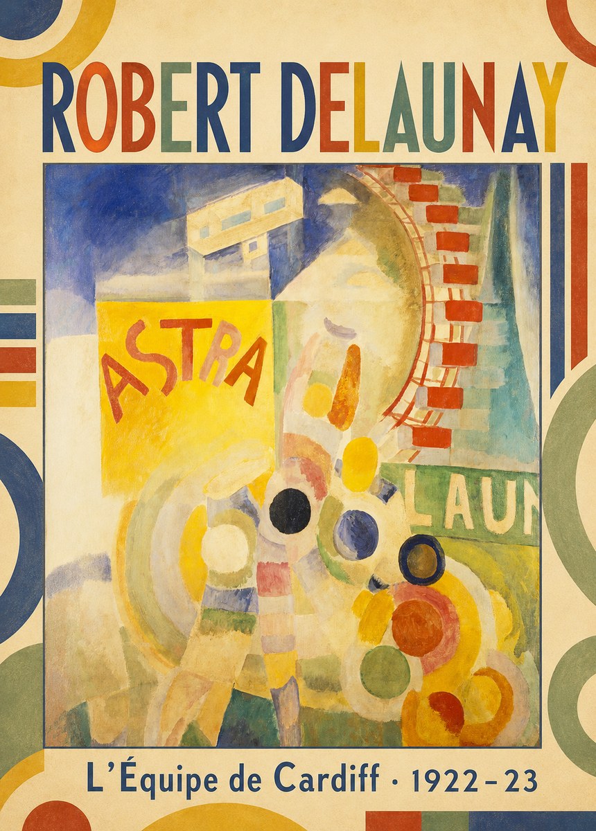 Robert Delaunay L'équipe De Cardiff No1 - Plakát