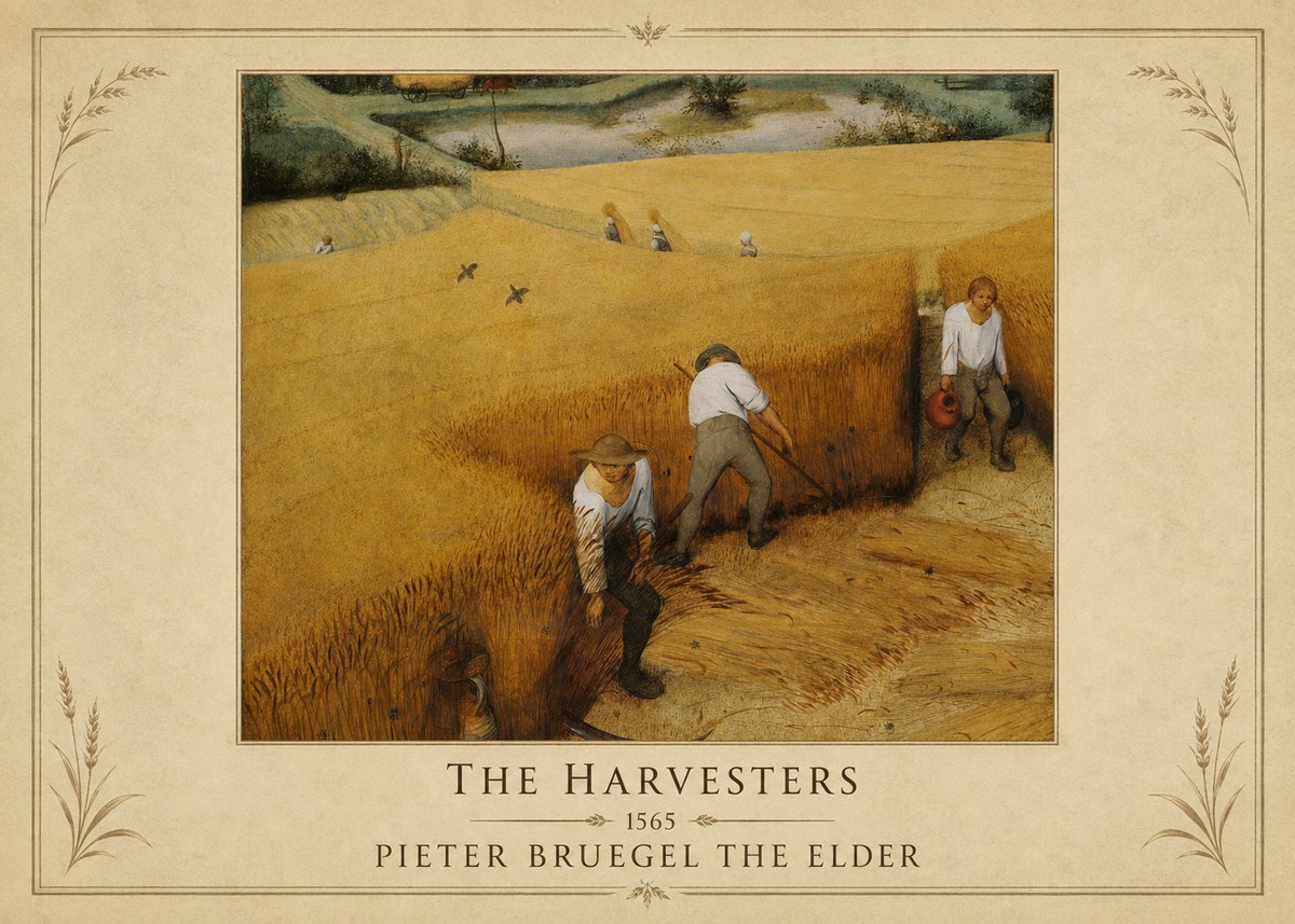 Pieter Bruegel The Harvesters IV No1 - Plakát