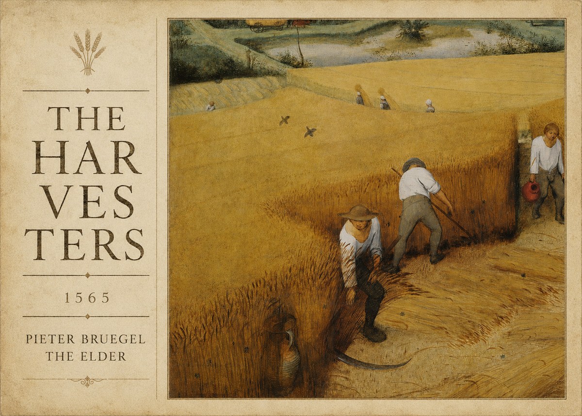 Pieter Bruegel The Harvesters IV No2 - Plakát