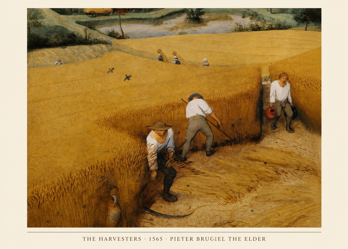 Pieter Bruegel The Harvesters IV No4 - Plakát