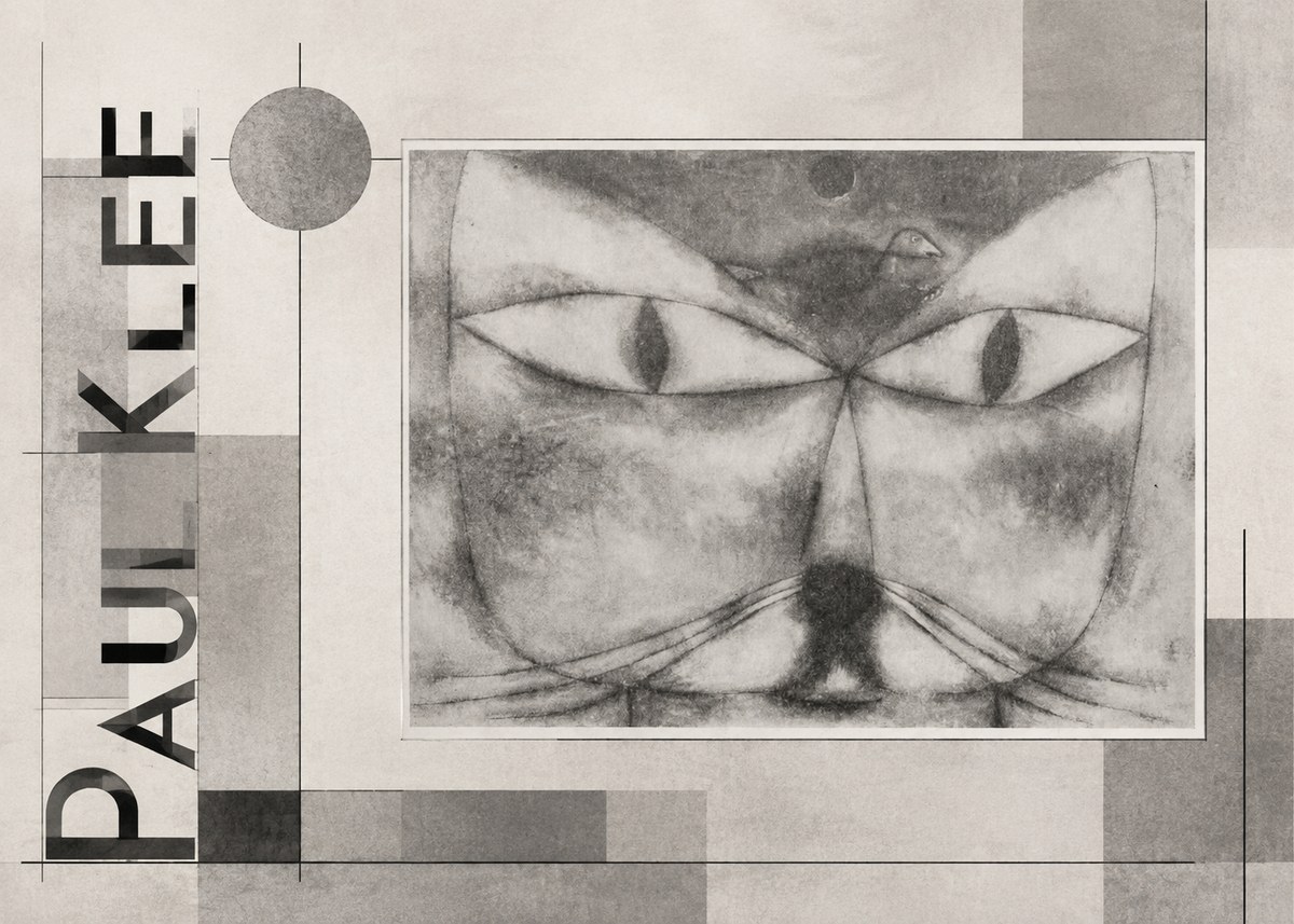 Paul Klee Cat and Bird No6 - Plakát