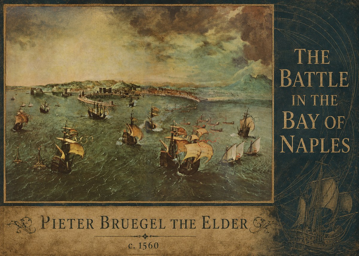 Pieter Bruegel The Battle in the Bay of Naples No5 - Plakát