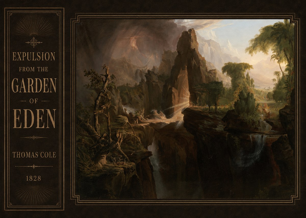 Thomas Cole Expulsion from the Garden of Eden I No2 - Plakát