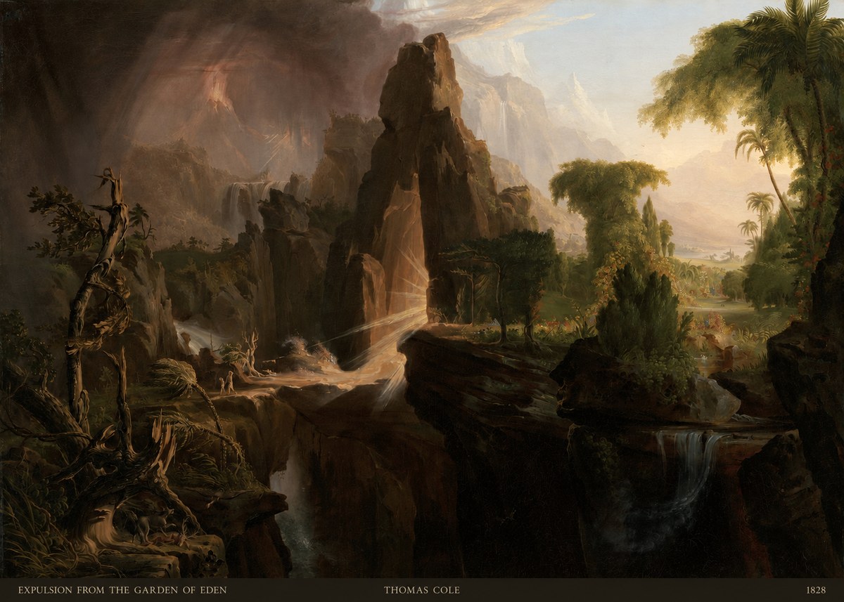 Thomas Cole Expulsion from the Garden of Eden I No5 - Plakát