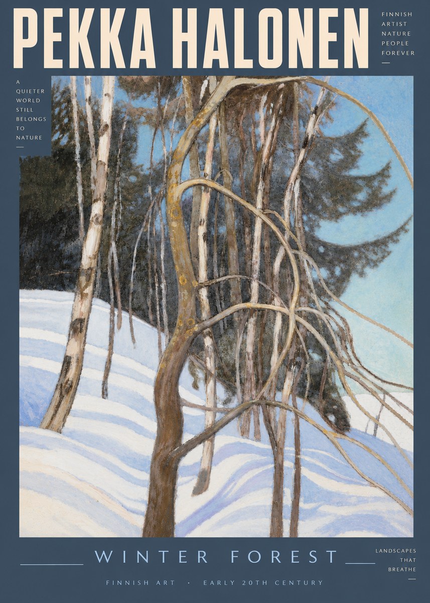 Pekka Halonen Winter Forest III No5 - Plakát