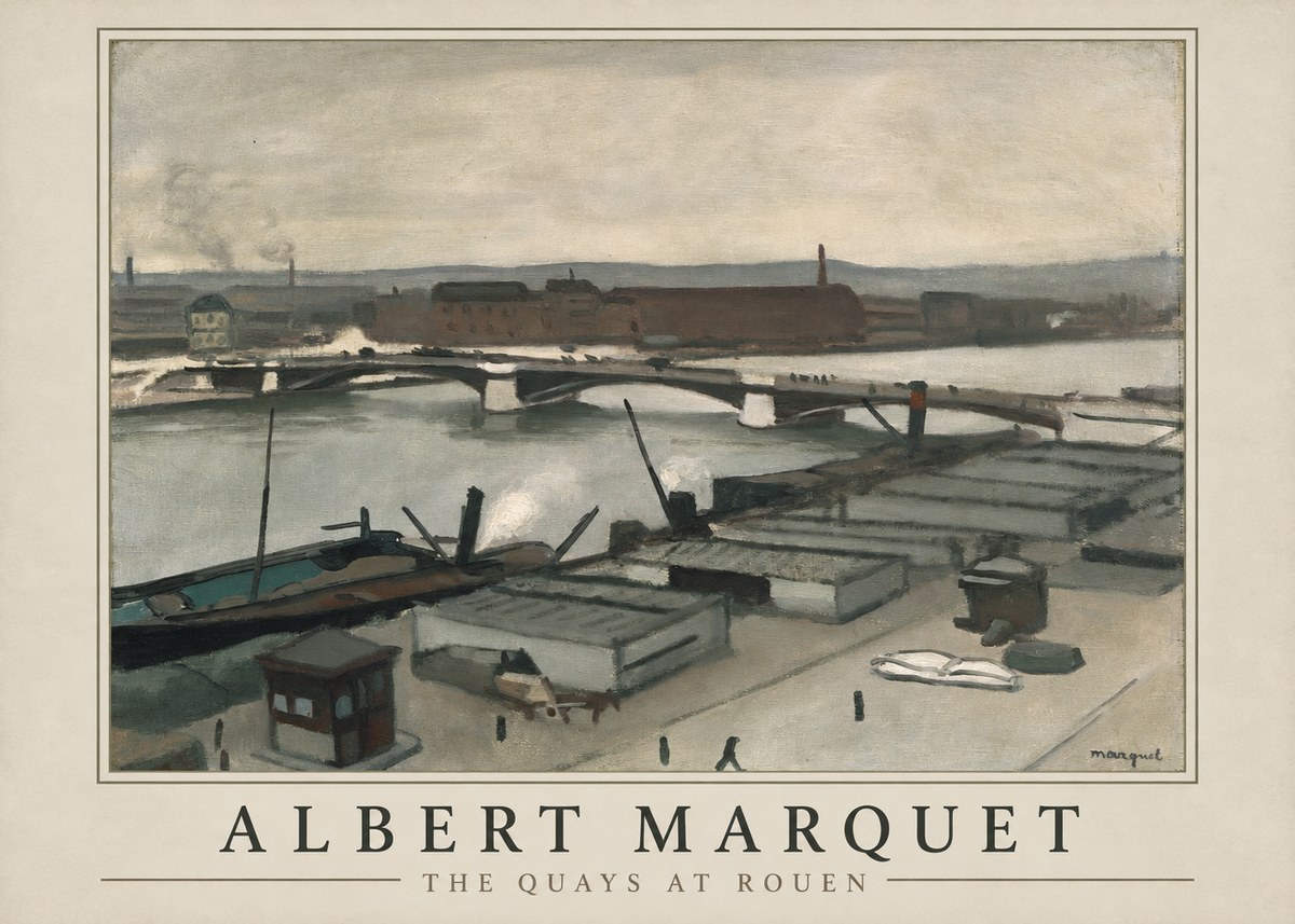 Albert Marquet The Quays at Rouen No1 - Plakát