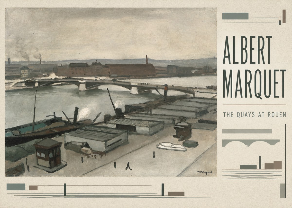 Albert Marquet The Quays at Rouen No3 - Plakát