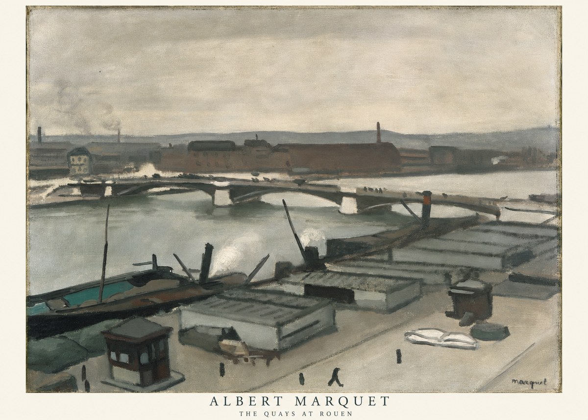 Albert Marquet The Quays at Rouen No6 - Plakát